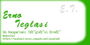 erno teglasi business card